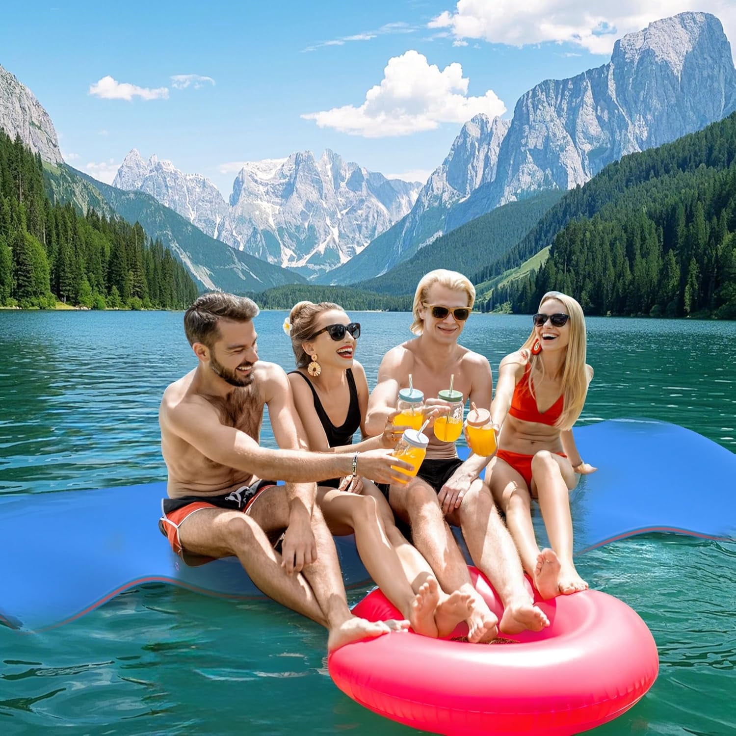 Marknig Floating Water Mat,12x5 ft Lily Pad for Adults and Kids ...