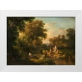 thumbnail image 1 of Marko, Karoly 24x18 White Modern Wood Framed Museum Art Print Titled - Diana and Her Nymphs, 1 of 4
