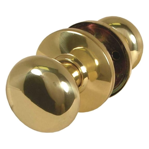Marks 22 Brass Knob Rose Trim Kit - K22, Round Knob, Interior/Exterior Replacement Trim - Brass Finish