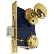 Marks 22AC LHR Double Cylinder Iron Gate Ornamental Mortise Lock Set with 2-1/2" Backset, Iron Gate Lock