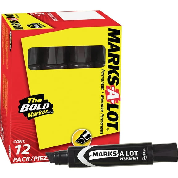 Marks-A-Lot, AVE24148BX, Marks-A-Lot Permanent Markers, 12 / Box