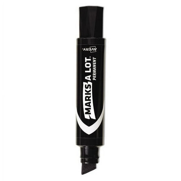 MARKS A LOT Extra-Large Desk-Style Permanent Marker, Extra-Broad Chisel Tip, Black (24148) MARKS A LOT Extra-Large Desk-Style Permanent Marker, Extra-Broad Chisel Tip, Black (24148)