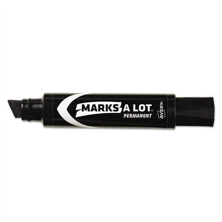 MARKS A LOT Extra-Large Desk-Style Permanent Marker, Extra-Broad Chisel Tip, Black (24148) MARKS A LOT Extra-Large Desk-Style Permanent Marker, Extra-Broad Chisel Tip, Black (24148)