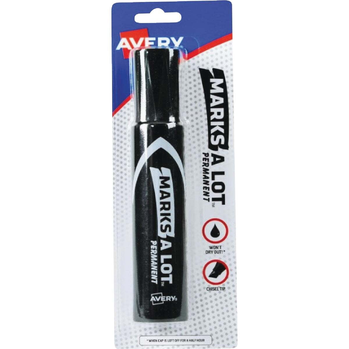 Marks-A-Lot Jumbo Chisel Tip Permanent Marker, Black (24138)