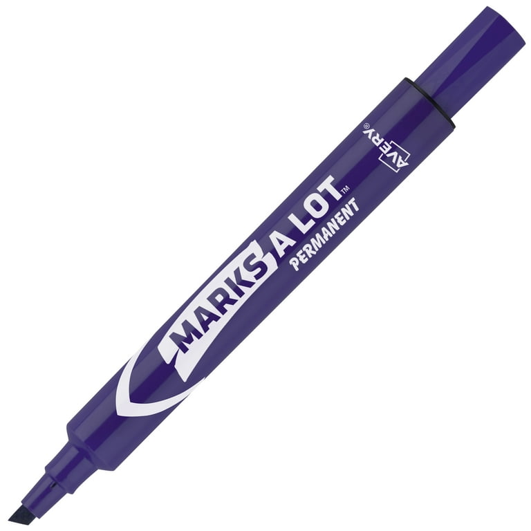 MARKS A LOT Large Desk-Style Permanent Marker, Broad Chisel Tip, Purple, Dozen (8884) MARKS A LOT Large Desk-Style Permanent Marker, Broad Chisel Tip, Purple, Dozen (8884)