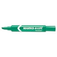 thumbnail image 1 of Marks-A-Lot  Permanent Marker Regular Chisel Tip Green Dozen - Green, 1 of 1