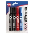thumbnail image 1 of Marks A Lot Regular Desk-Style Permanent Marker, Broad Chisel Tip, Assorted Colors, 4/set (7905) | Bundle of 2 Sets, 1 of 5