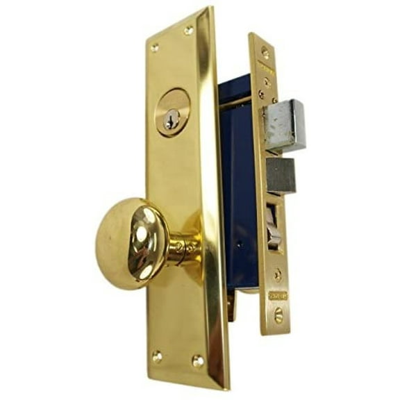 "Marks Metro 91A/3-X Left Hand Apartment Entry Heavy Duty Mortise Lockset with Wide Face Plate 1-1/4"" X 8"""