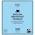 thumbnail image 1 of Marks & Spencer Fairtrade English Breakfast Tea Bags 100 per pack 250G, 1 of 1