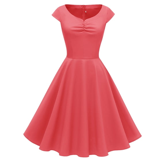 Markt In The Box Women Bridesmaid Party Dress Vintage Formal Cocktail Homecoming Dresses with Cap Sleeve