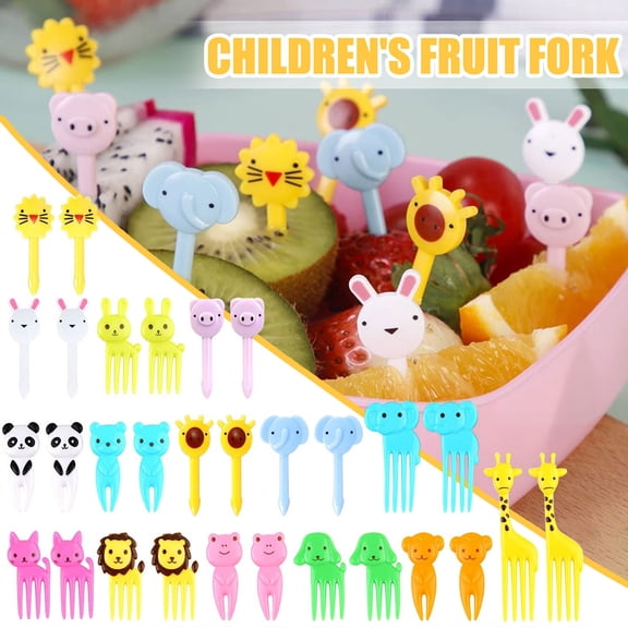 Markun Plastic Animal Toothpicks,Kids Food Picks Animal,Fun Mini Snack Picks