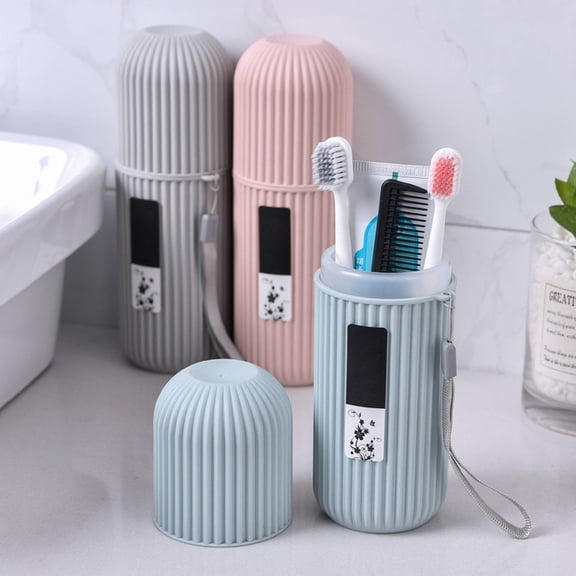 Markun Split Toothbrush Cup Set，2 In 1 Travel Bathroom Cup，Stackable Plastic Drinking Cups