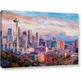 thumbnail image 1 of Markus Bleichner "Seattle Skyline with Space Needle" Gallery Wrapped Canvas, 1 of 1