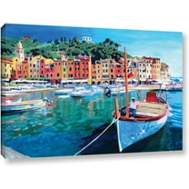 Markus Bleichner "Tranquility of the Harbor of Portofino" Gallery Wrapped Canvas