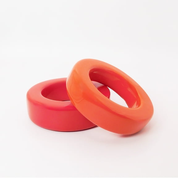 Markwort PowerSwing Baseball and Softball Donut Bat Weight Set - 12 Oz and 16 Oz - Warm Up, Swing Training, Hitting Practice