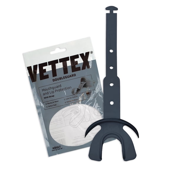 Markwort Vettex Doubleguard Mouthguard for Football - Adult, Graphite