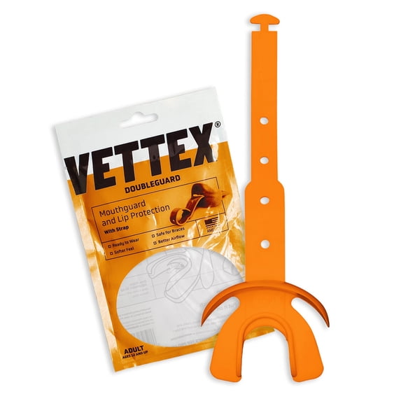 Markwort Vettex Doubleguard Mouthguard for Football - Adult, Orange