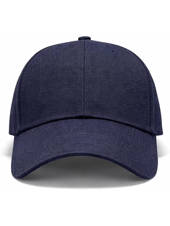 Wool Blend Baseball Cap – Winter Hat, Navy – Adjustable Cold Weather Cap - Medium/Large