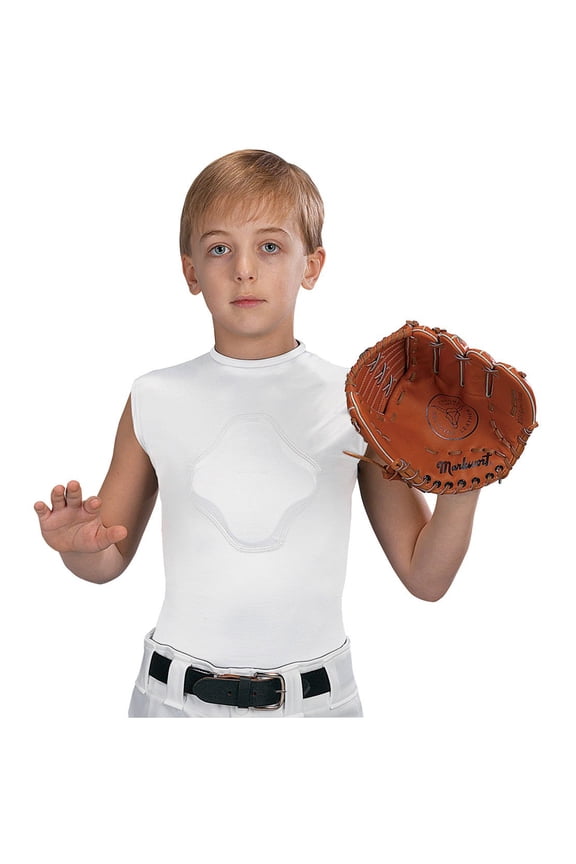 Youth Heart-Gard Protective Compression Body Shirt - Medium - White