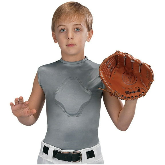 Markwort Youth Heart-Gard Protective Compression Body Shirt - Small - Gray
