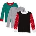 thumbnail image 1 of Marky G Apparel Baby 100% Cotton Long Sleeve Pajama Top (Pack of 3), 1 of 1