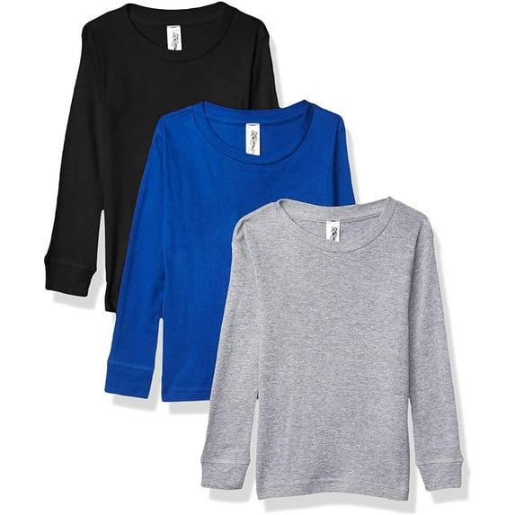 Marky G Apparel Baby 100% Cotton Long Sleeve Pajama Top (Pack of 3)