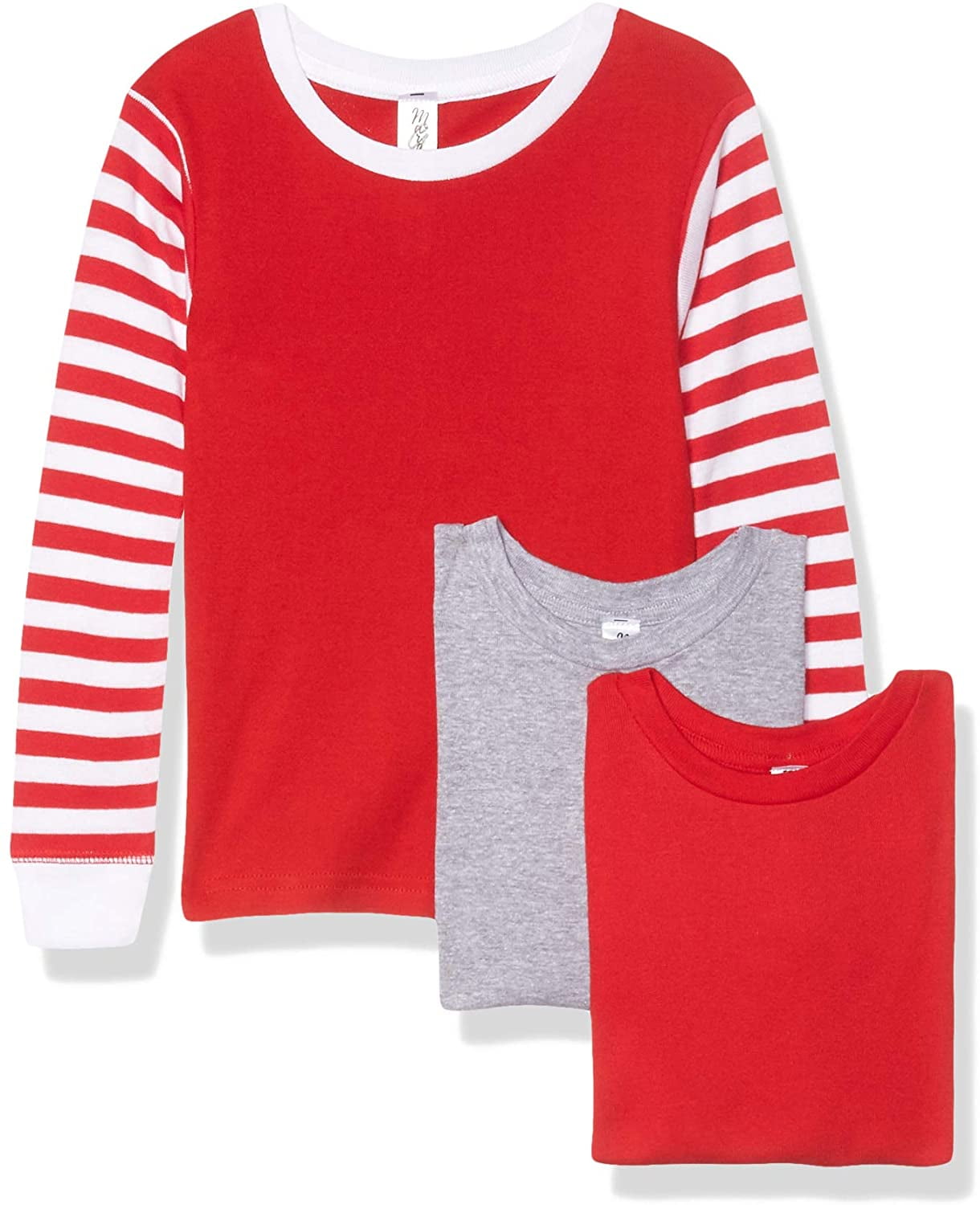 Marky G Apparel Baby 100% Cotton Long Sleeve Pajama Top (Pack of 3)