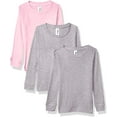 thumbnail image 1 of Marky G Apparel Baby 100% Cotton Long Sleeve Pajama Top (Pack of 3), 1 of 1