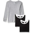 thumbnail image 1 of Marky G Apparel Baby 100% Cotton Long Sleeve Pajama Top (Pack of 3), 1 of 1