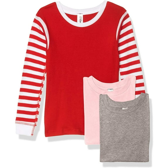 Marky G Apparel Baby 100% Cotton Long Sleeve Pajama Top (Pack of 3)