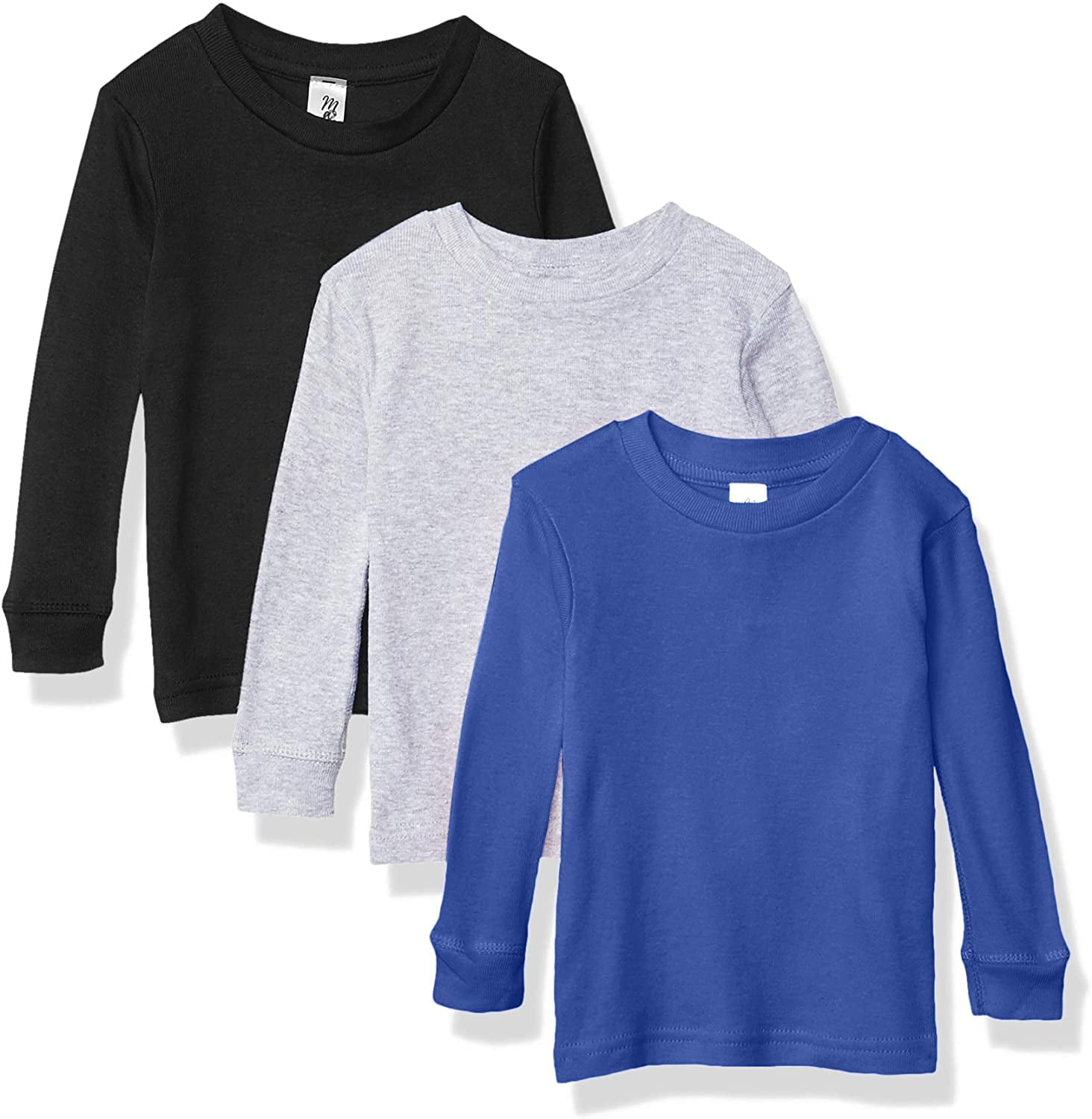 Marky G Apparel Baby Long Sleeve Round Neck Pajama Top (Pack of 3)