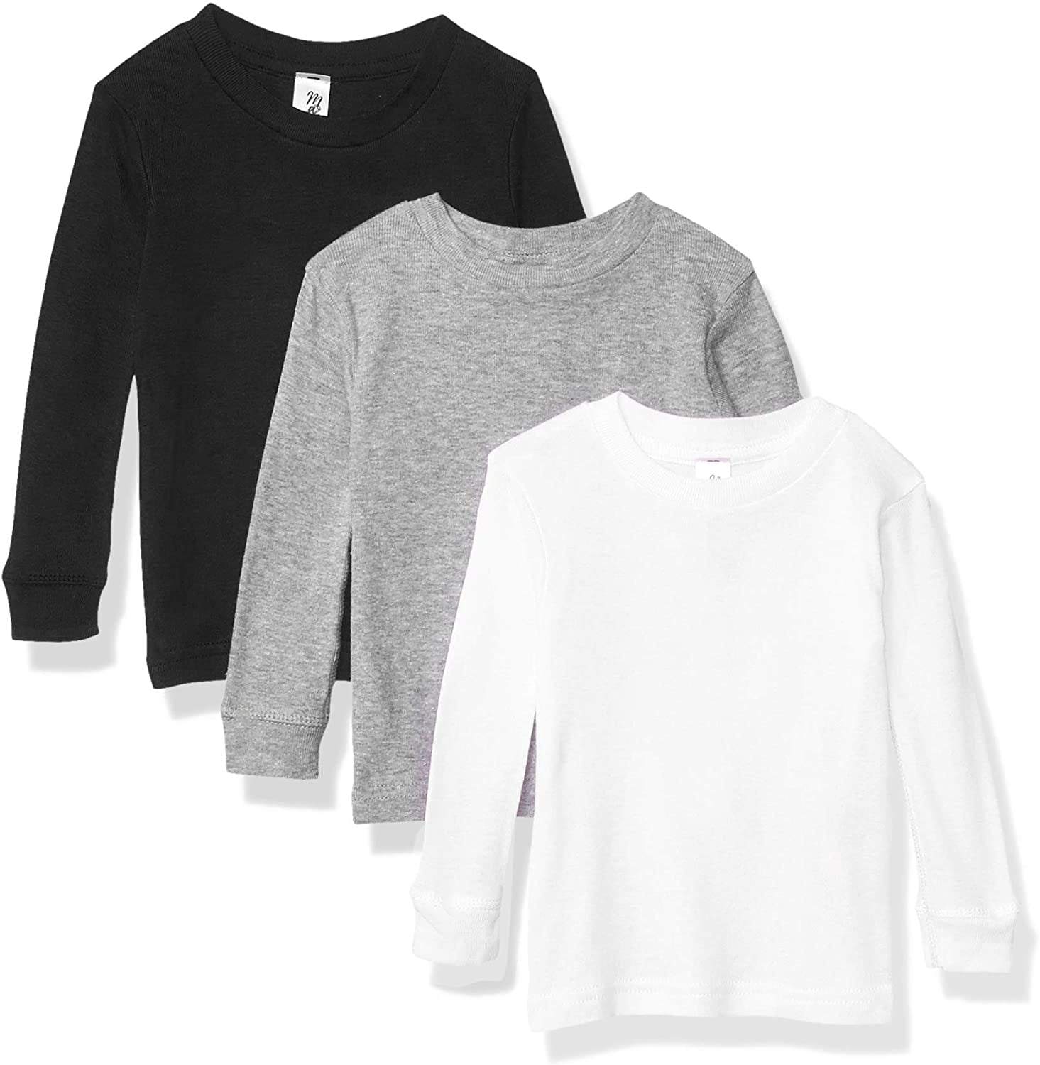 Marky G Apparel Baby Long Sleeve Round Neck Pajama Top (Pack of 3)