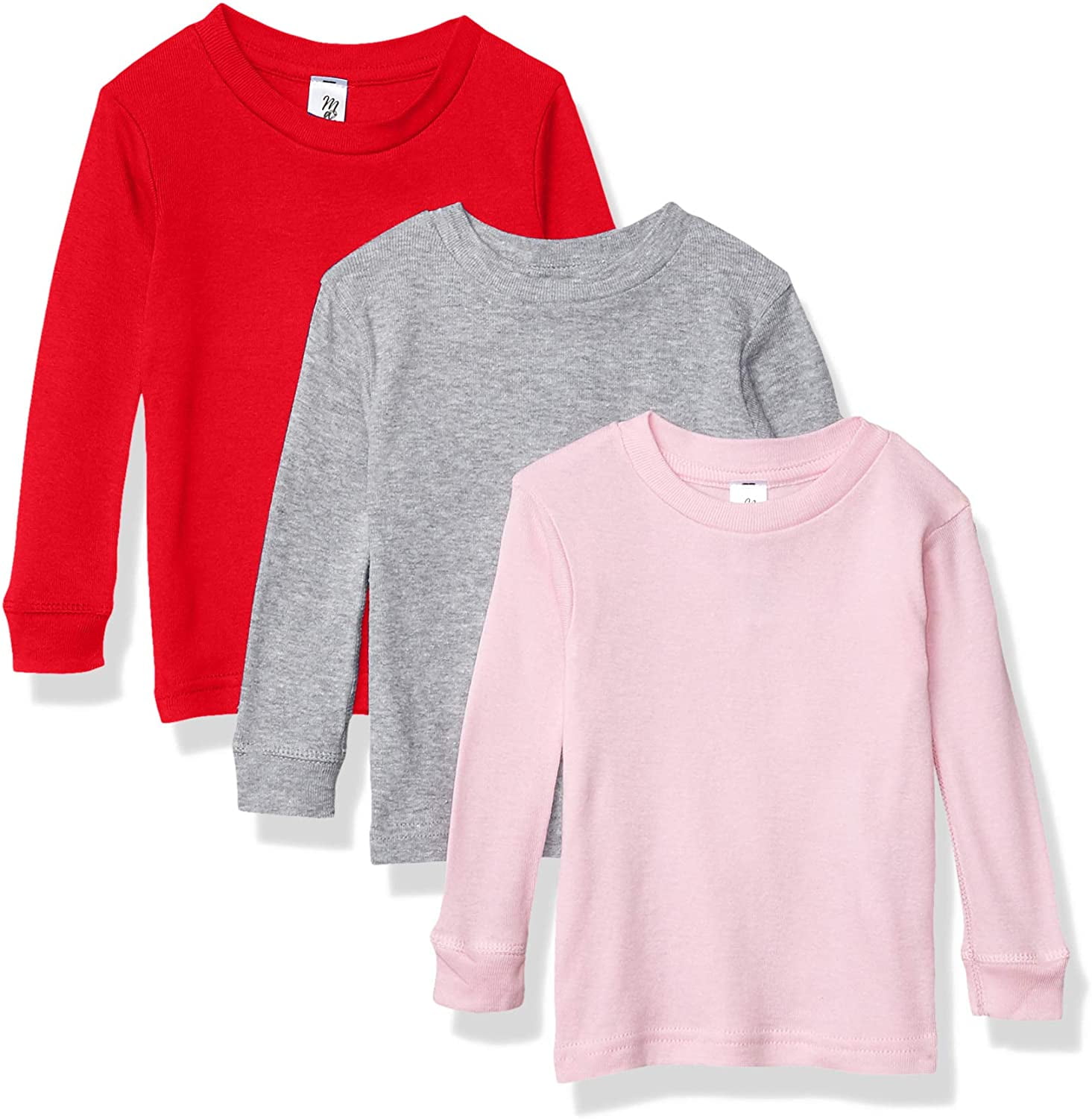 Marky G Apparel Baby Long Sleeve Round Neck Pajama Top (Pack of 3)