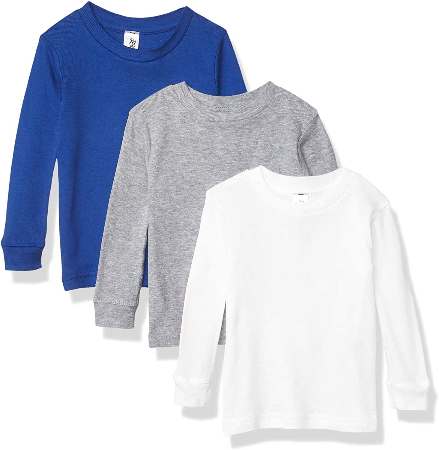 Marky G Apparel Baby Long Sleeve Round Neck Pajama Top (Pack of 3)