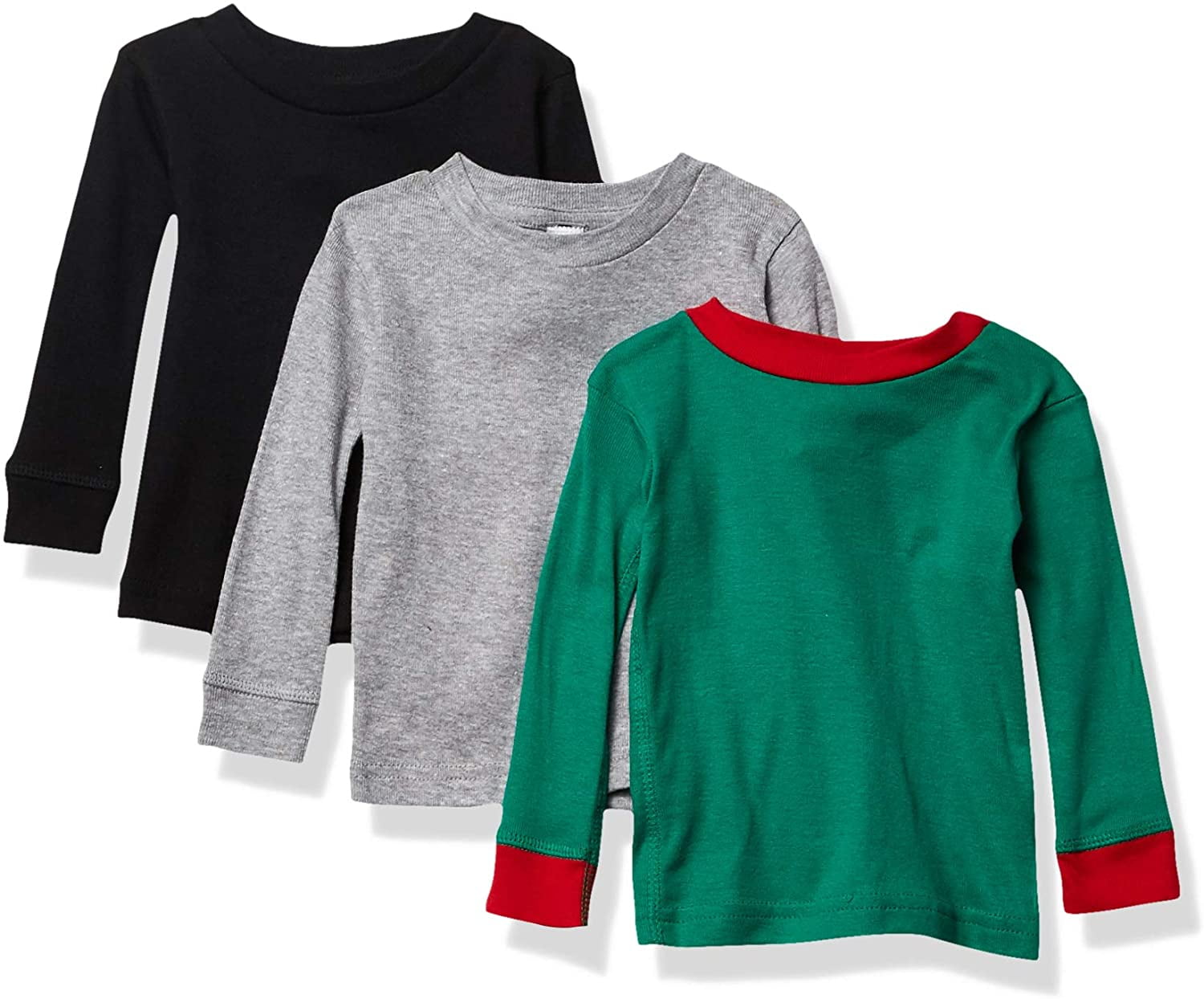 Marky G Apparel Baby Long Sleeve Round Neck Pajama Top (Pack of 3)