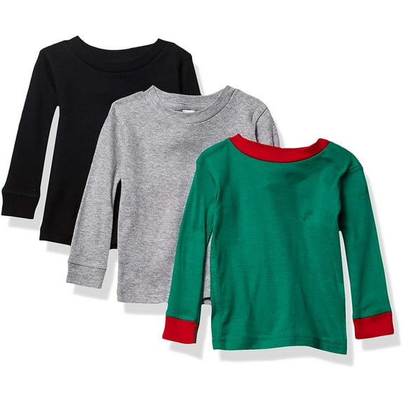 Marky G Apparel Baby Long Sleeve Round Neck Pajama Top (Pack of 3)