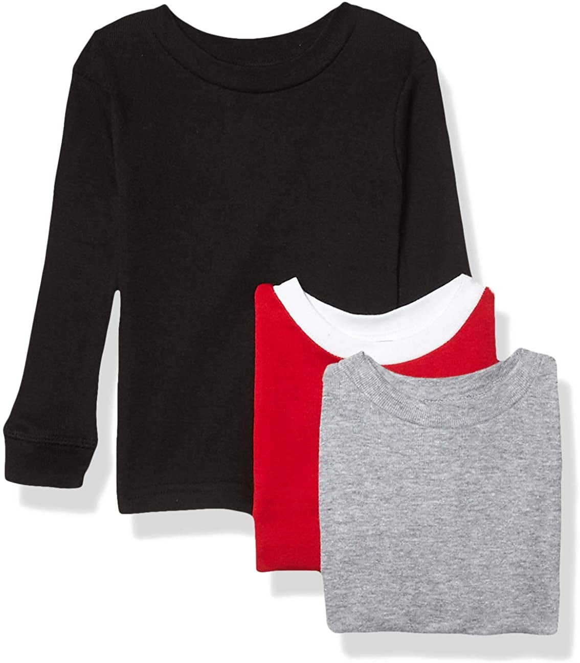 Marky G Apparel Baby Long Sleeve Round Neck Pajama Top (Pack of 3)