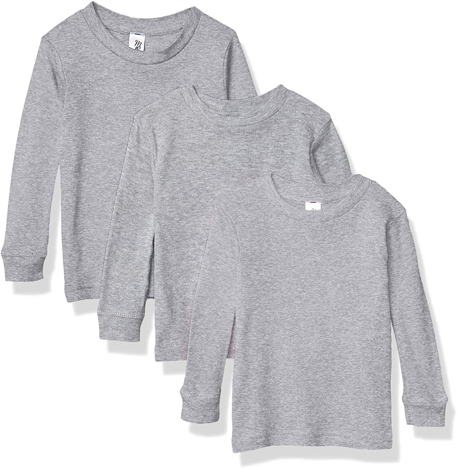 Marky G Apparel Baby Long Sleeve Round Neck Pajama Top (Pack of 3)