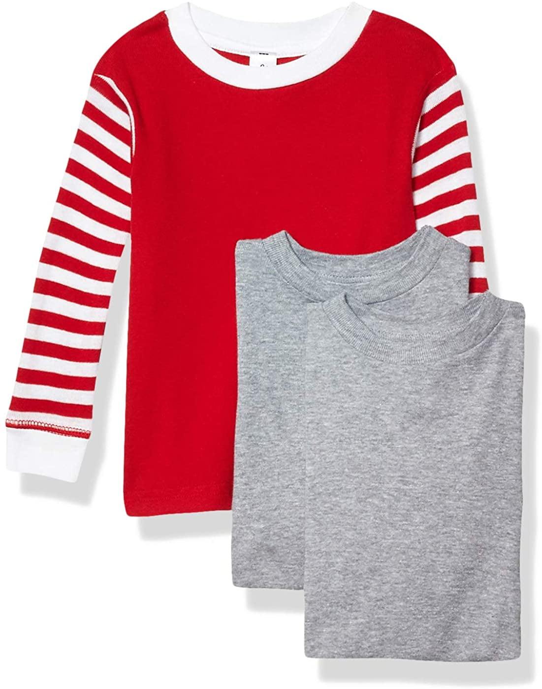 Marky G Apparel Baby Long Sleeve Round Neck Pajama Top (Pack of 3)