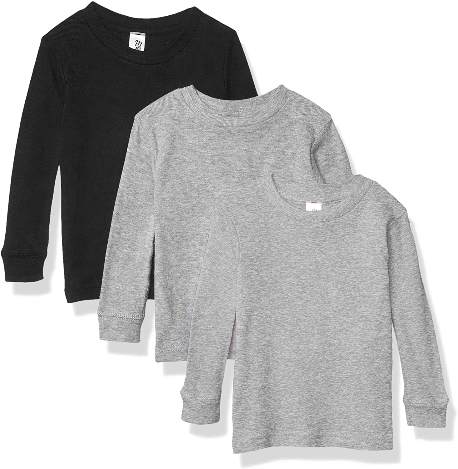 Marky G Apparel Baby Long Sleeve Round Neck Pajama Top (Pack of 3)