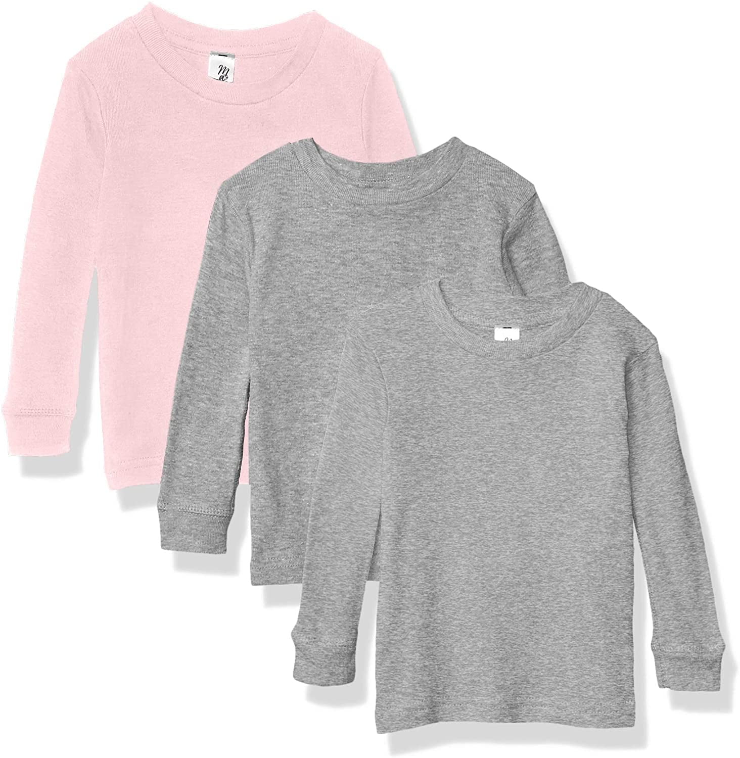 Marky G Apparel Baby Long Sleeve Round Neck Pajama Top (Pack of 3)