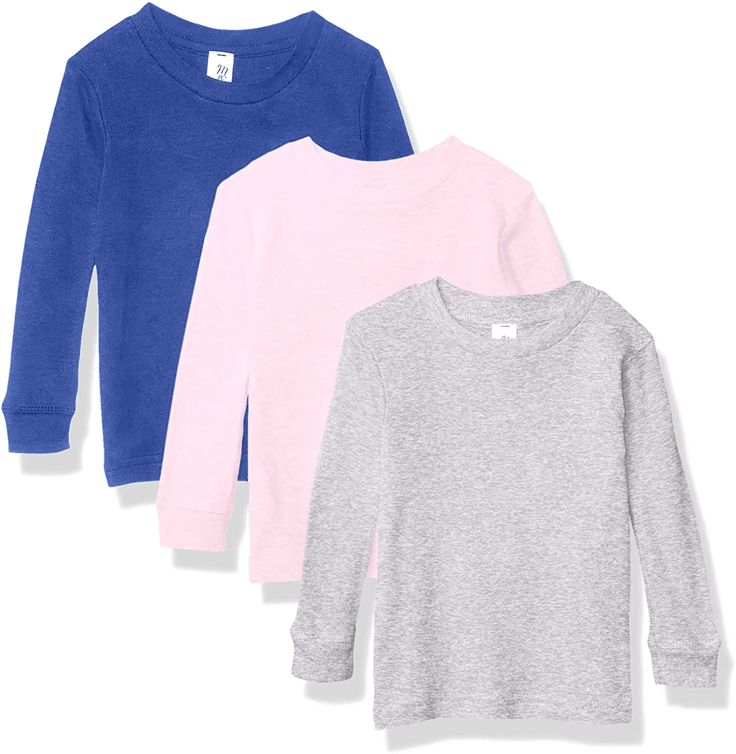 Marky G Apparel Baby Long Sleeve Round Neck Pajama Top (Pack of 3)