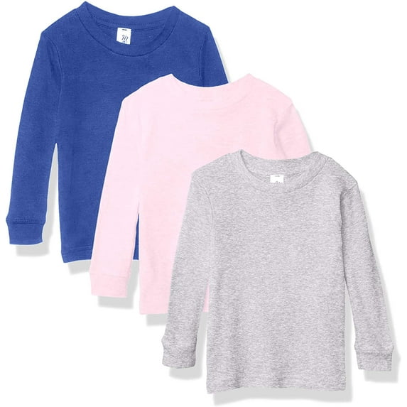 Marky G Apparel Baby Long Sleeve Round Neck Pajama Top (Pack of 3)