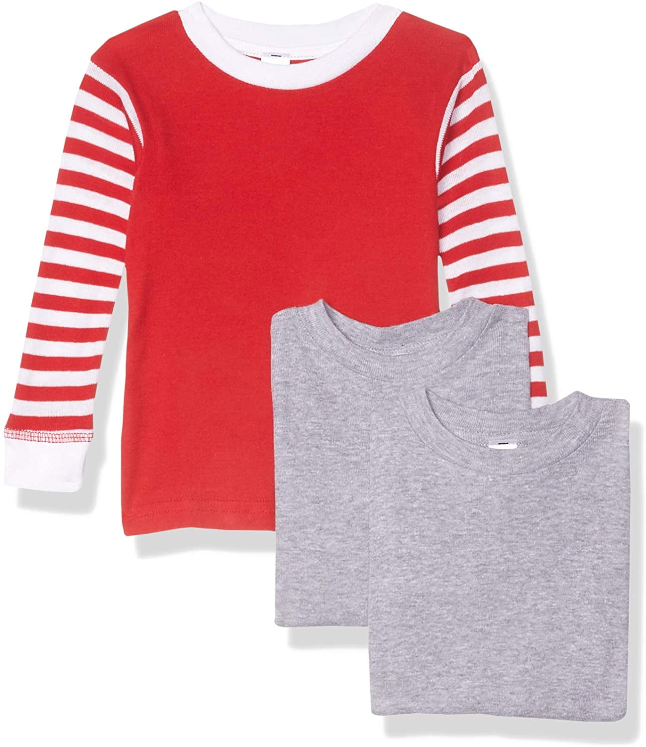 Marky G Apparel Baby Long Sleeve Round Neck Pajama Top (Pack of 3)