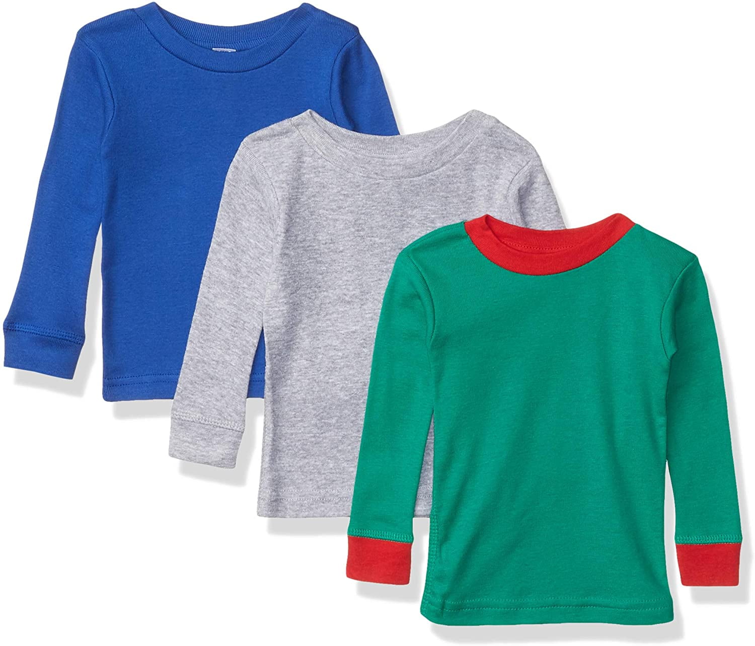 Marky G Apparel Baby Long Sleeve Round Neck Pajama Top (Pack of 3)