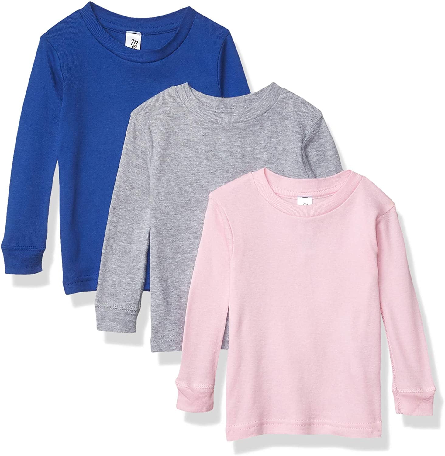 Marky G Apparel Baby Long Sleeve Round Neck Pajama Top (Pack of 3)