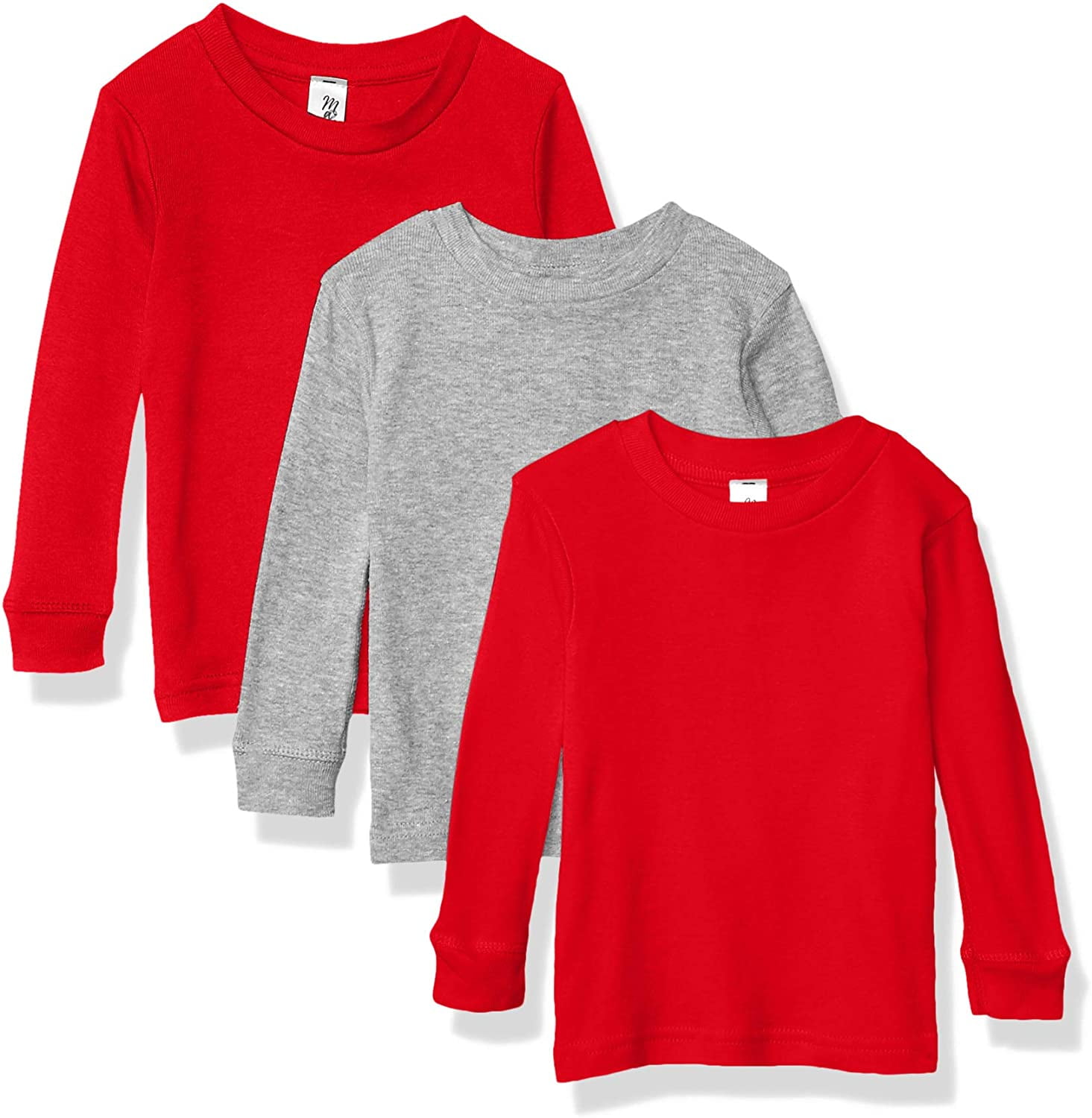 Marky G Apparel Baby Long Sleeve Round Neck Pajama Top (Pack of 3)