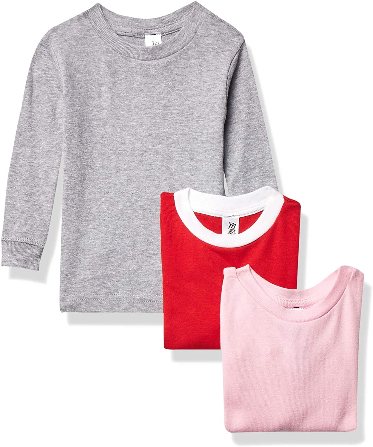 Marky G Apparel Baby Long Sleeve Round Neck Pajama Top (Pack of 3)