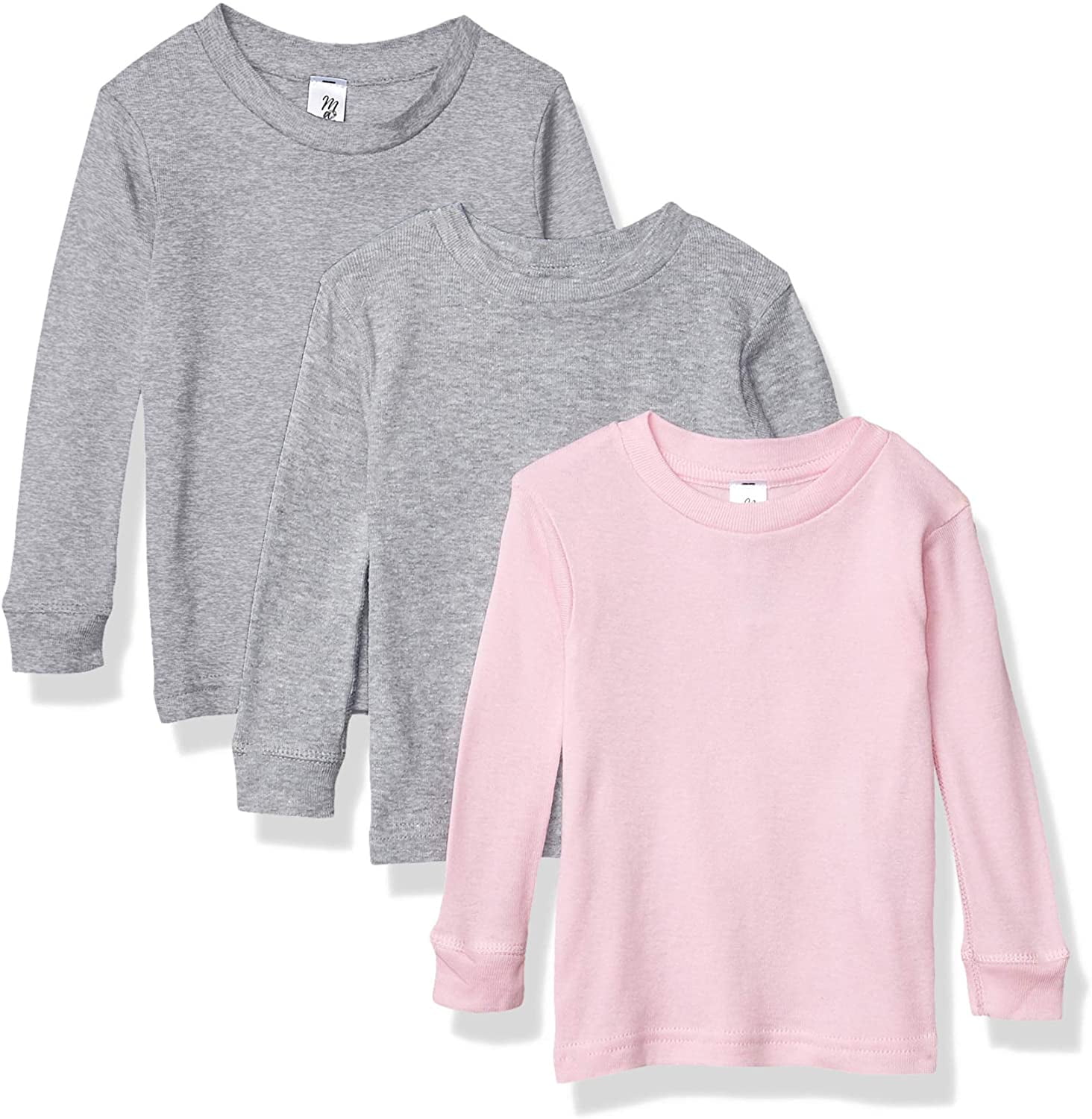 Marky G Apparel Baby Long Sleeve Round Neck Pajama Top (Pack of 3)
