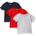 thumbnail image 1 of Marky G Apparel Baby and Toddler Short-Sleeve T-Shirts 100% Cotton Jersey Crew-Neck Tee, 12M, Navy/Red/Heather(Pack of 3), 1 of 7